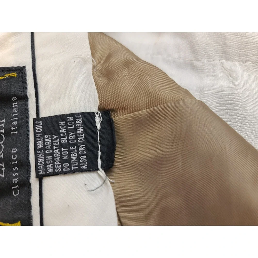 Zacchi Classico Italiana Men's Tan Pleated‎ Cuffed Dress Pants 34x34 Trouser